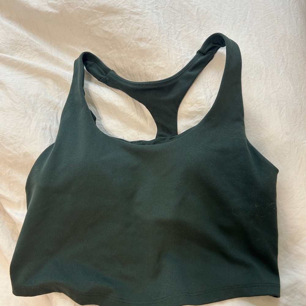 Gilly Hicks Green Racerback Sports Bra Moisture-Wicking